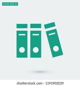 Books library icon vector , stock vector illustration flat design style