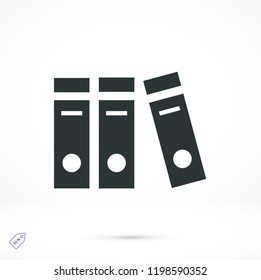 Books library icon vector , stock vector illustration flat design style