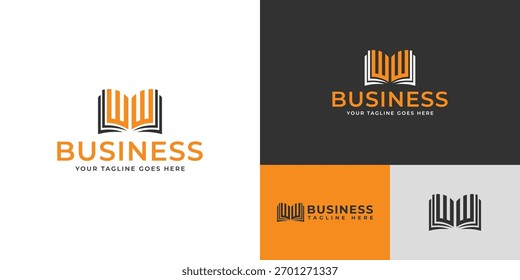 Books and Library Logo Design – Creative Educational Emblem Featuring Open Book and Shelves Symbol, Perfect for Schools, Bookstores, Reading Clubs, Publishing Houses, Universities, and Knowledge-Based