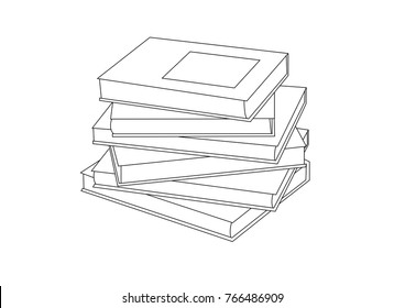 Books lie one on one