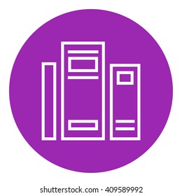 Ícone de linha de livros.