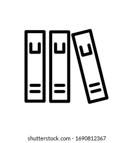 Books Line Icon Sign Symbol Vector