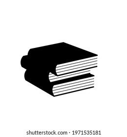Books line icon in solid black, outline reading sign in flat, linear style pictogram isolated on white background. Library symbol, logo illustration. For mobile design web site app ui. Vector EPS 10