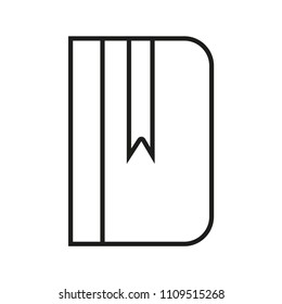 Books line icon vector isolated white. Magazine publish pictogram literature shape. Simple education graphic knowledge library picture symbol illustration. Black diary template closed scholarship. 