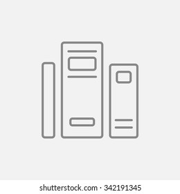 Books line icon for web, mobile and infographics. Vector dark grey icon isolated on light grey background.