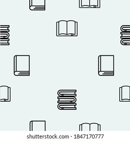 books line vector seamless pattern