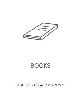 Books linear icon. Books concept stroke symbol design. Thin graphic elements vector illustration, outline pattern on a white background, eps 10.