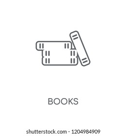 Books linear icon. Books concept stroke symbol design. Thin graphic elements vector illustration, outline pattern on a white background, eps 10.