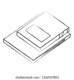 books literature knowledge isometric image