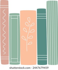 Books Literature Stack Vector Illustration