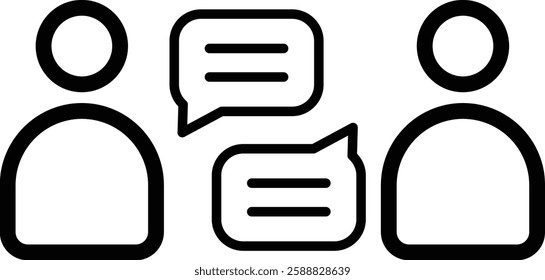 books and literature_dialogue icon black and white