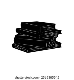 books logo black and white vector
