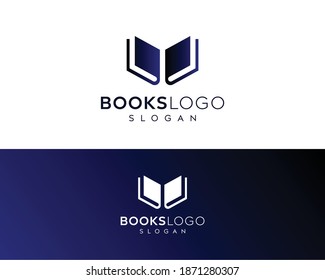 Books logo design,book store vector logo design