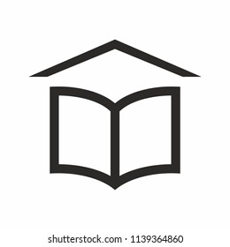 Books logo library icon. Vector
