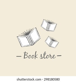 A lot of books. Logo shop
