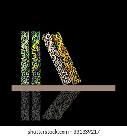 Books made of letters