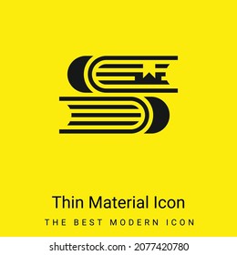 Books minimal bright yellow material icon
