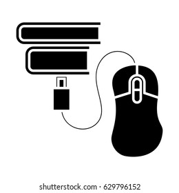 books and mouse icon