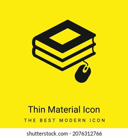 Books With Mouse minimal bright yellow material icon