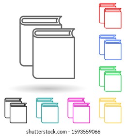 books multi color style icon. Simple thin line, outline vector of books and magazines icons for ui and ux, website or mobile application