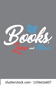 books music love colorful graphic poster
