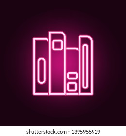 Books neon icon. Elements of education set. Simple icon for websites, web design, mobile app, info graphics