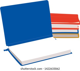 Books and notebooks vector illustration