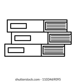 books office pile icon