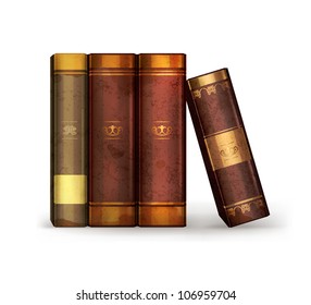Books, old-style vector isolated