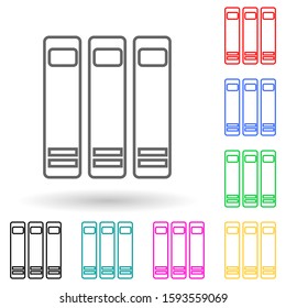books on the back multi color style icon. Simple thin line, outline vector of books and magazines icons for ui and ux, website or mobile application