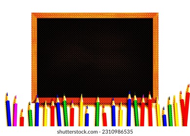 Books on the background of the school board. Vector illustration