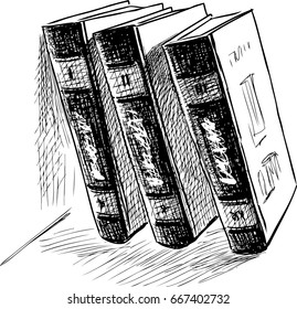 the books on a bookshelf
