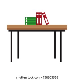 Books on desk