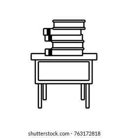 Books on desk