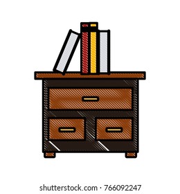 Books on desk