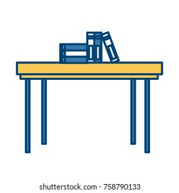 Books on desk icon vector illustration graphic design