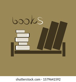 books on the library shelf