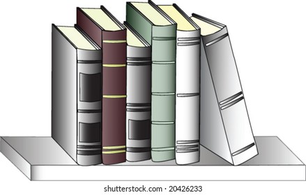Books on a shelf