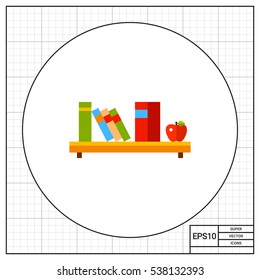 Books on Shelf Icon