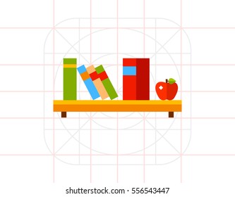 Books on Shelf Icon