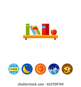 Books on Shelf Icon