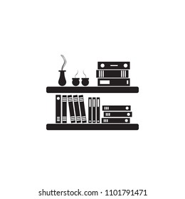 books on the shelf illustration. Element of library icon for mobile concept and web apps. Detailed books on the shelf icon can be used for web and mobile on white background