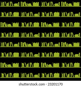 Books on a shelf seamless.Vector illustration.