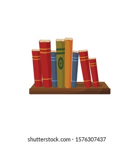 books on a shelf vector illustration