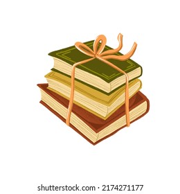 Books on white  isolated background. Vector illustration