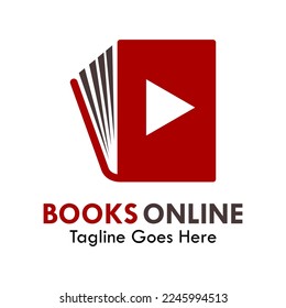 Books online logo template illustration