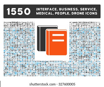 Books and other web interface, business tools, people poses, medical service vector icons. Style is flat symbols, bicolored, rounded angles, white background.
