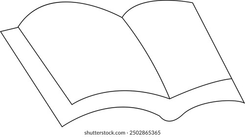 Books outline sketch set. Bookstore, library line symbols. Pile of books silhouettes. Closed and open books. Library, book shop icons.