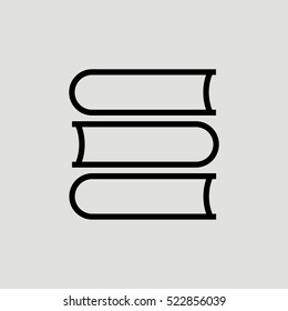 Books Outline Vector Icon