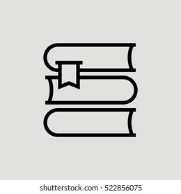 Books Outline Vector Icon